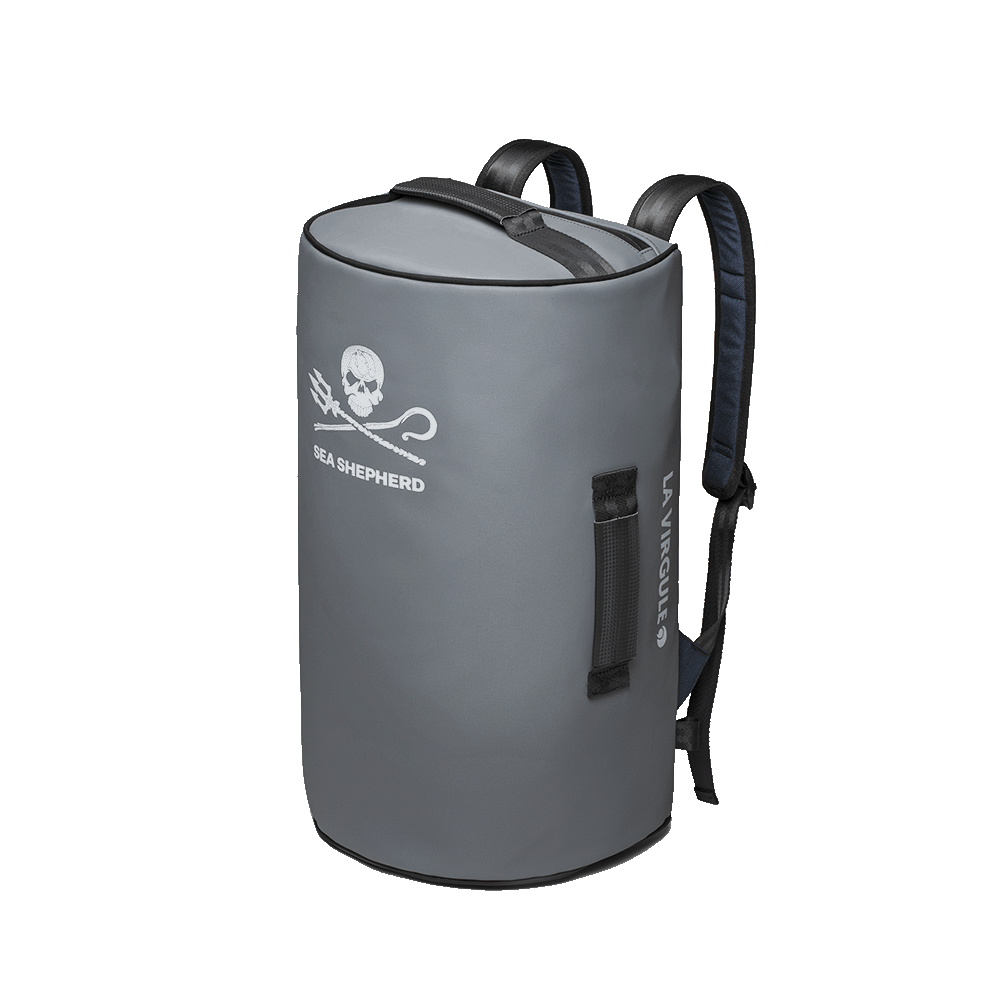 Sac à dos imperméable et recyclé 35L - La virgule x Sea Shepherd - Hors-Bord