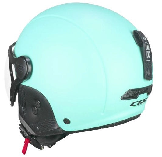 Casque Vélo CGM Ebi Mono Bleu Turquoise vue arrière 3/4