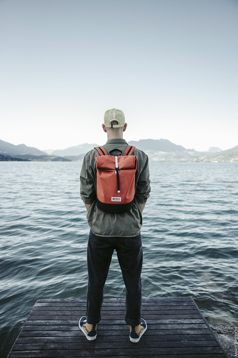 Sac à dos Vélo Porte-Bagage MeroMero Mini Squamish Rouge Lifestyle vue arrière