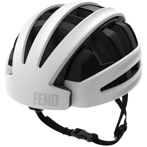 Casque Vélo Urbain Pliable Fend One Blanc vue avant ouvert