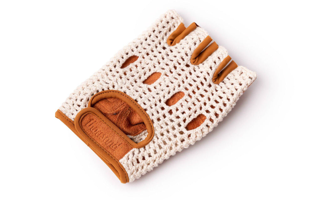 Gants Thousand Little Five Crème mitaines coton crochet